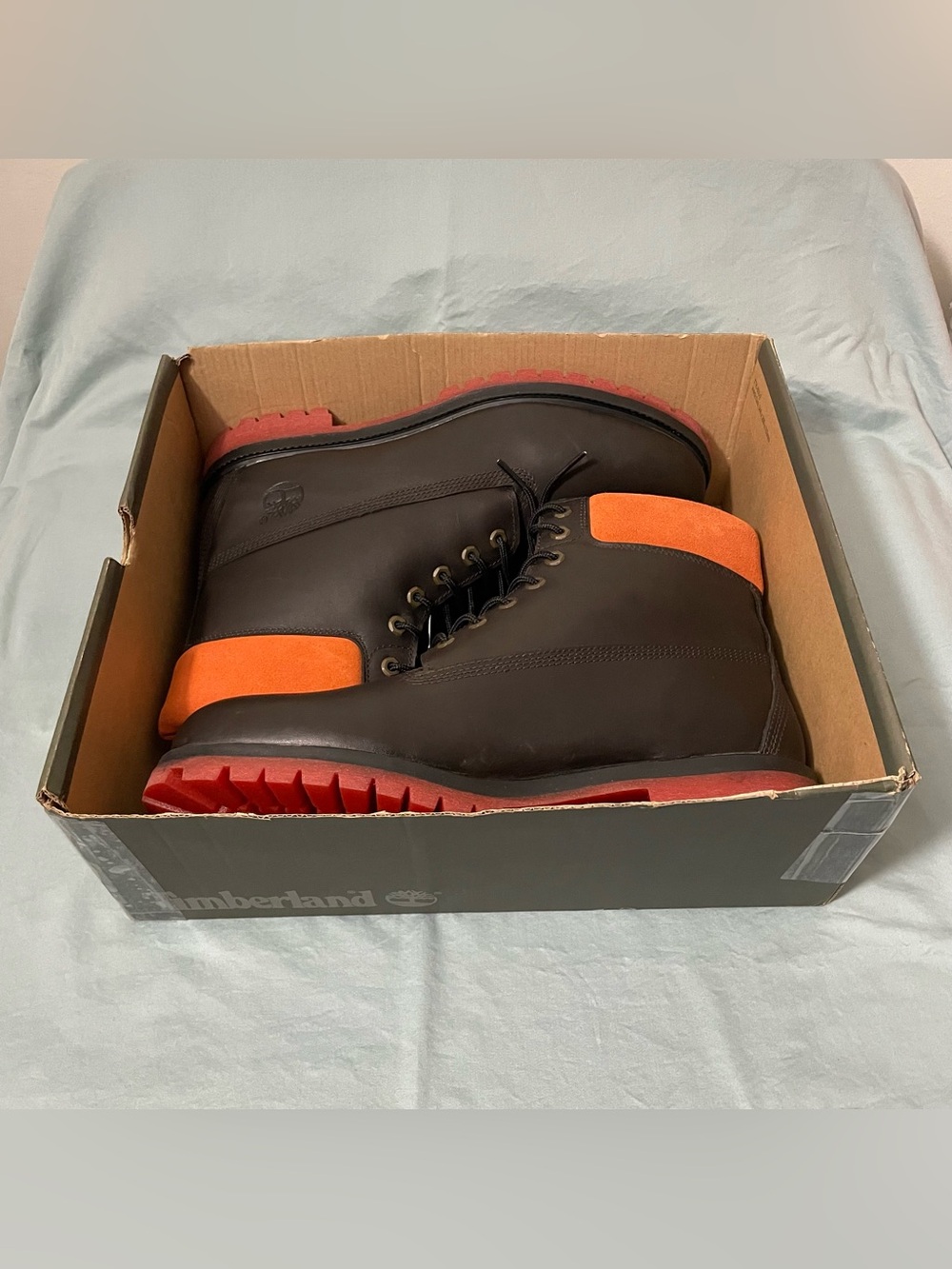 Timberland 6 Inch Premium Boot Black Orange